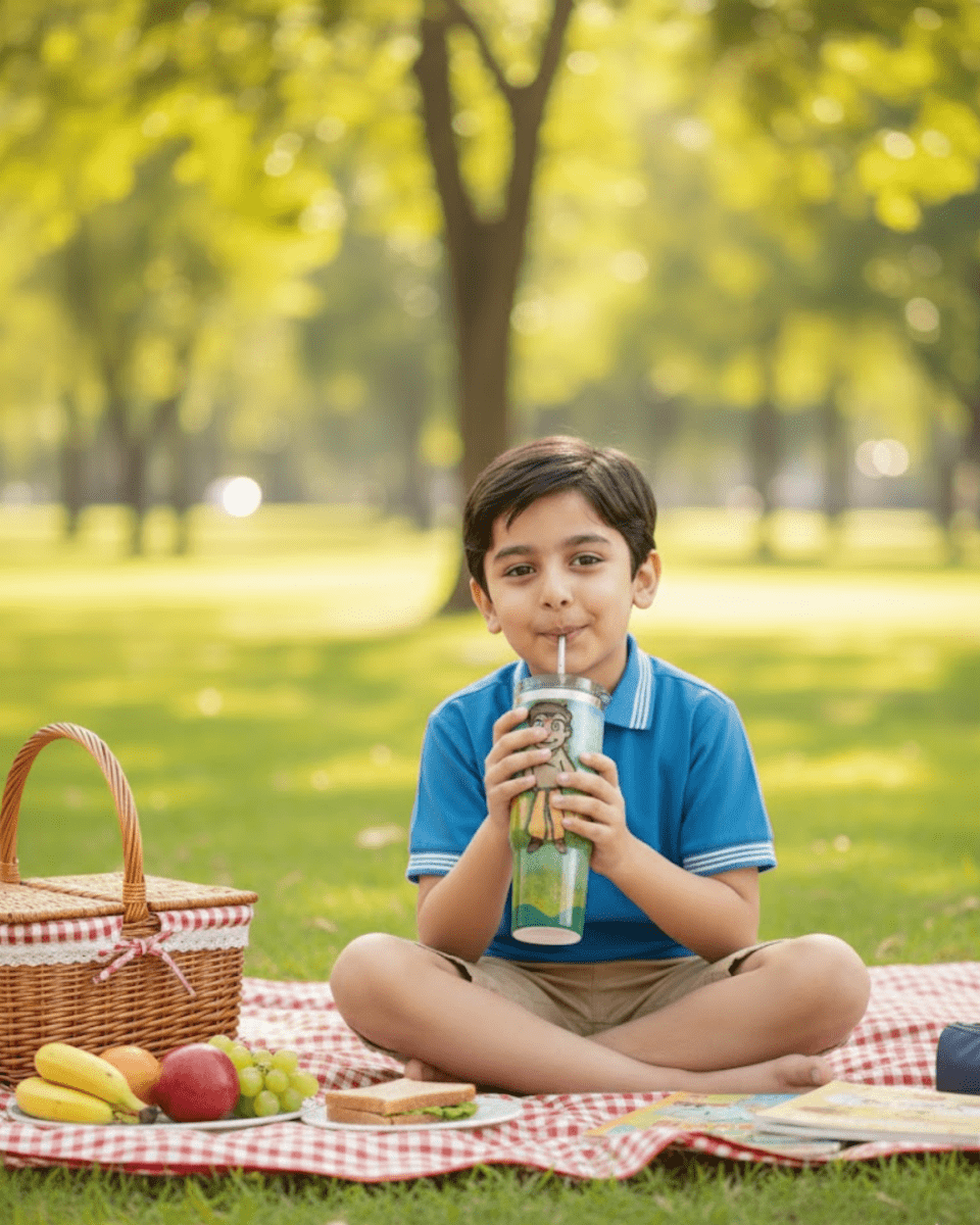 Bheem Adventure 3D Hand Painted Customized Name Tumbler - Rare Owl