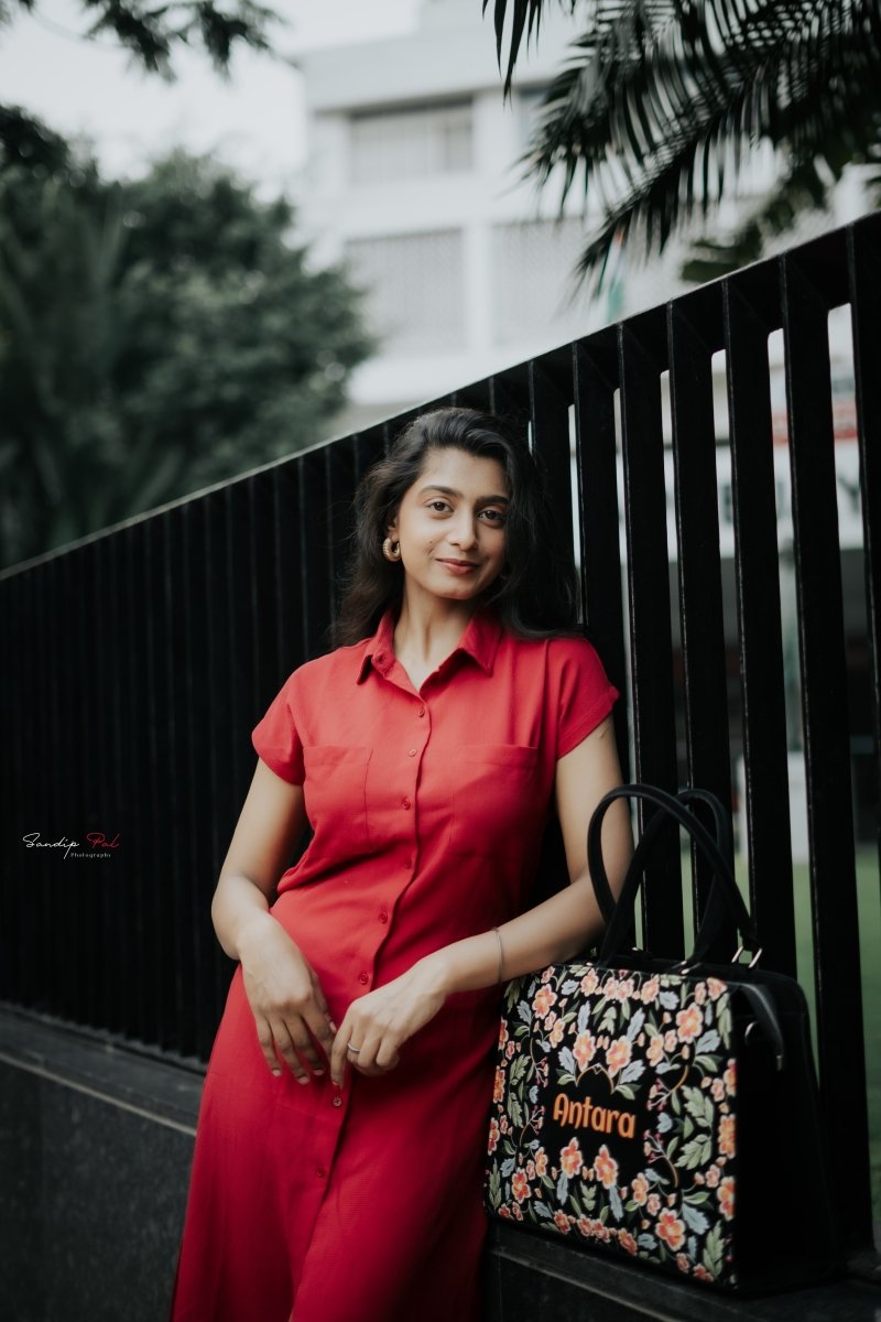 Blooming Art Customized Name Tote Bag for Women | Rare Canvas - Rare Owl