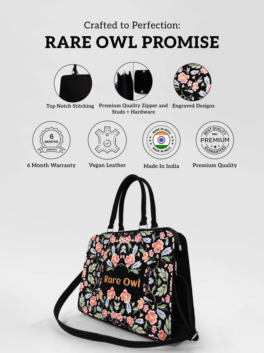 Blooming Art Customized Tote Bag for Women | Rare Canvas - Rare Owl