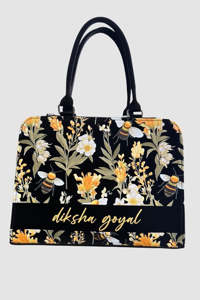 Bumble Honey Customized Name Tote Bag for Women | Rare Canvas - Rare Owl