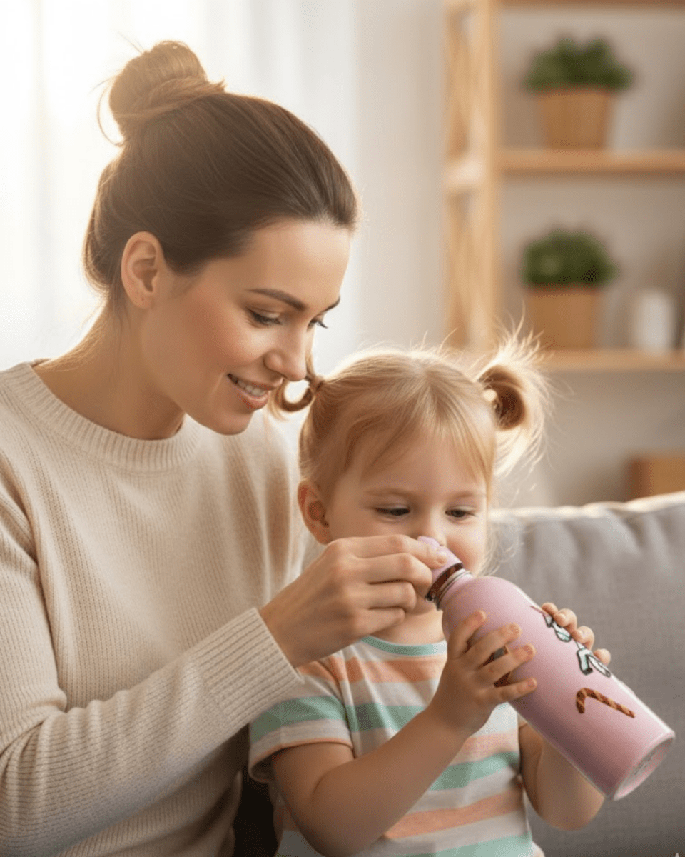 Candy Unicorn Inspired Customized 3D Hand Painted Kids Bottle – 500ml - Rare Owl