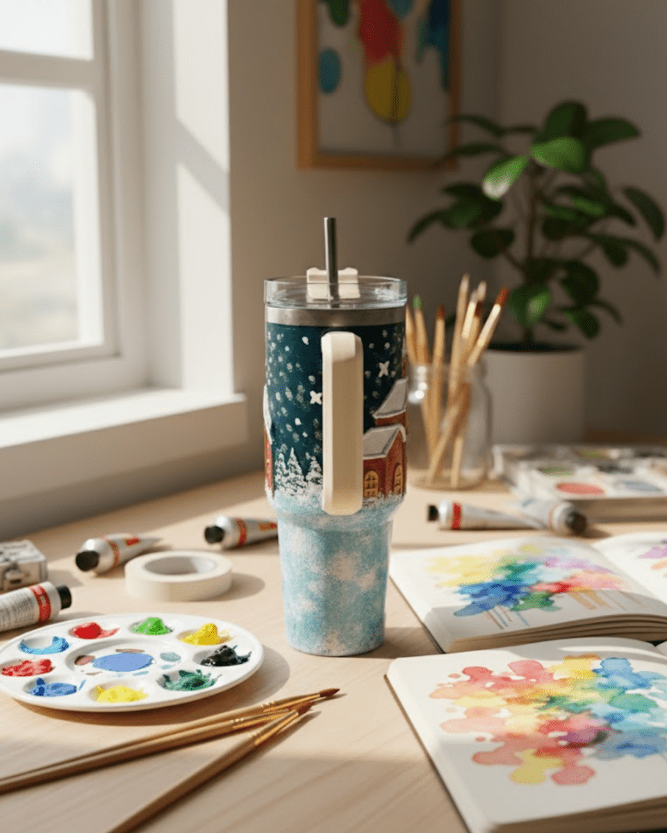 Christmas Magic 3D Hand Painted Customized Name Tumbler - Rare Owl