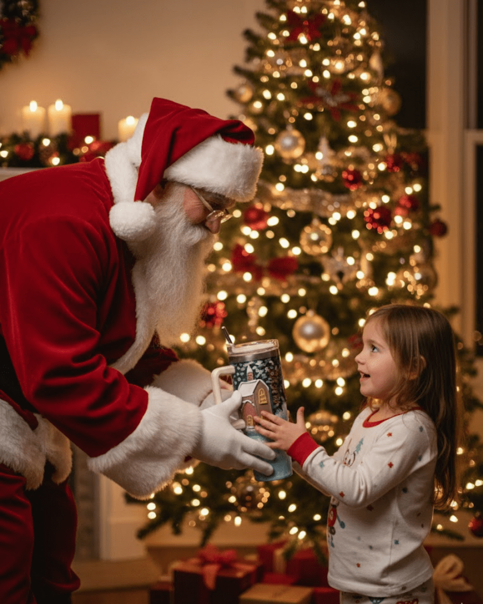 Christmas Magic 3D Hand Painted Customized Name Tumbler - Rare Owl