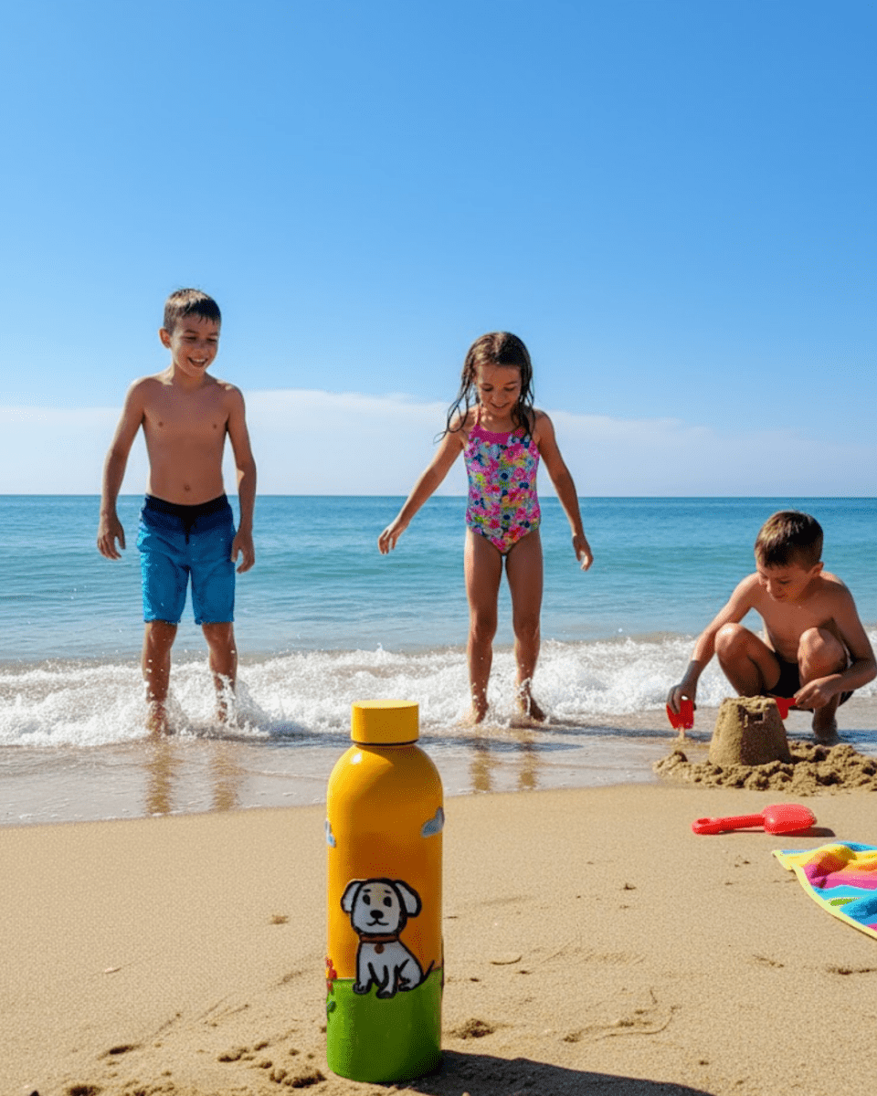 Cute Puppy Inspired Customized 3D Hand Painted Kids Bottle – 500ml - Rare Owl