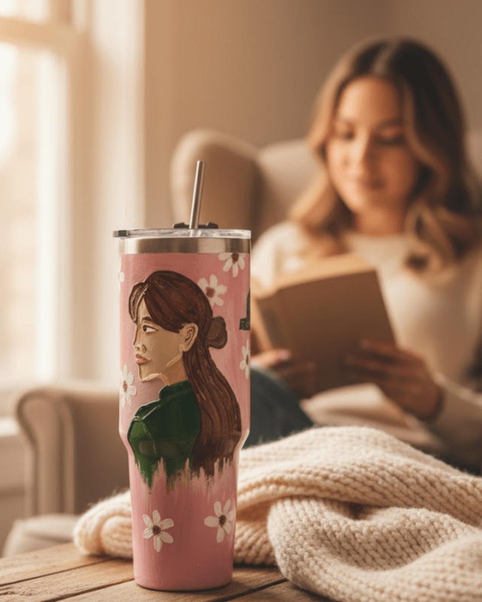 Dreamy Girl 3D Hand Painted Customized Name Tumbler - Rare Owl