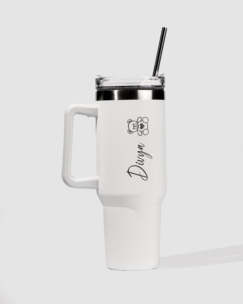 Eterna Bloom Customized Name & Birth Flower Tumbler - Rare Owl