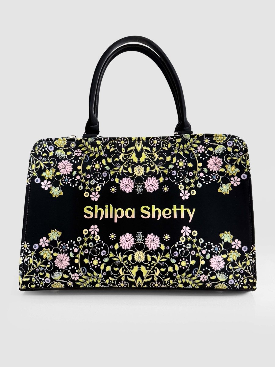 Floral Sonata Customized Name Tote Bag for Women | Rare Canvas - Rare Owl