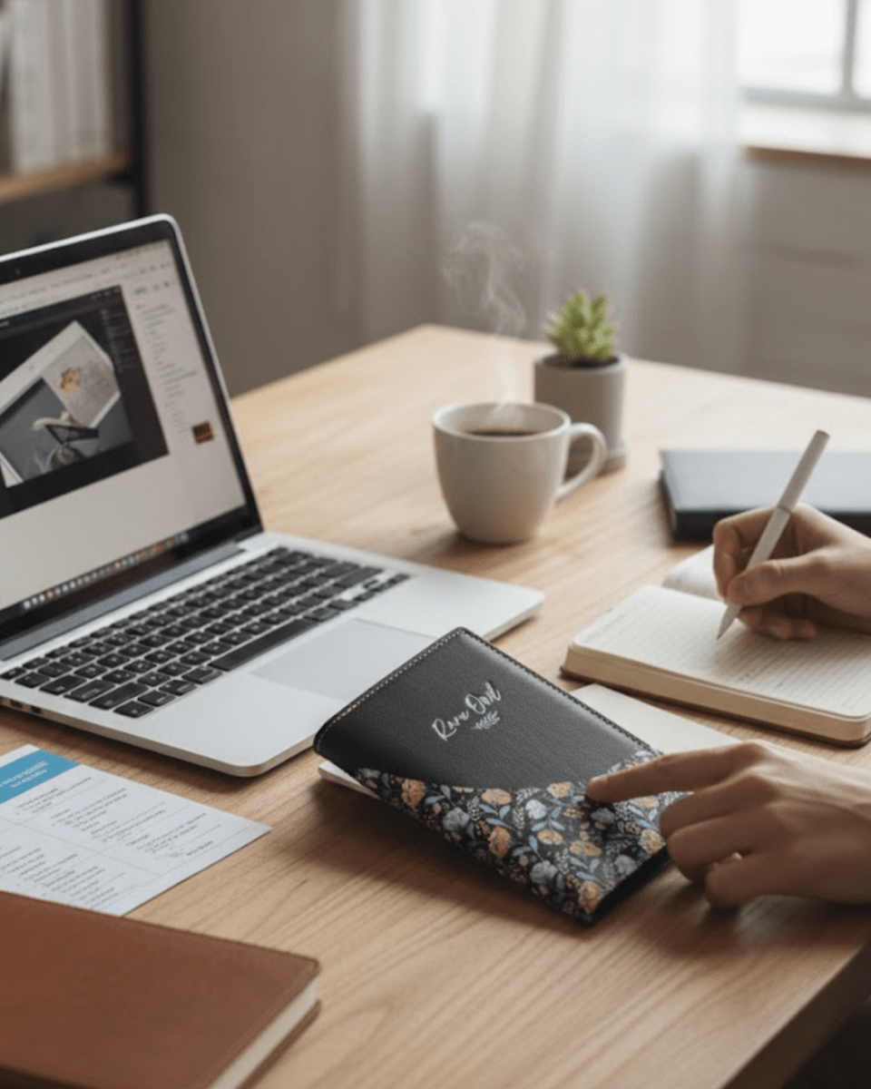 Garden Symphony Customized Name Passport Cover - Rare Owl