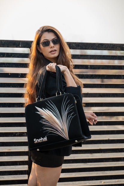 Golden Grain Customized Name Tote Bag for Women | Rare Minimal - Rare Owl