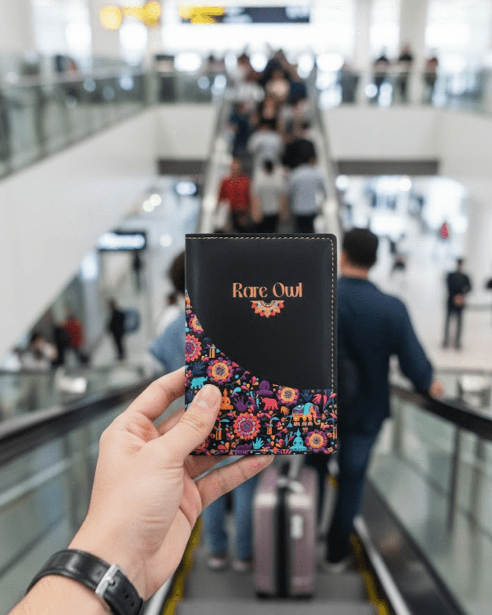 Harmony Haven Customized Name Passport Cover - Rare Owl