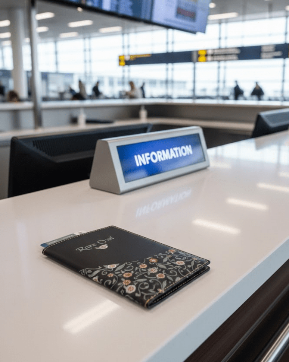 Leafy Serenity Customized Name Passport Cover - Rare Owl