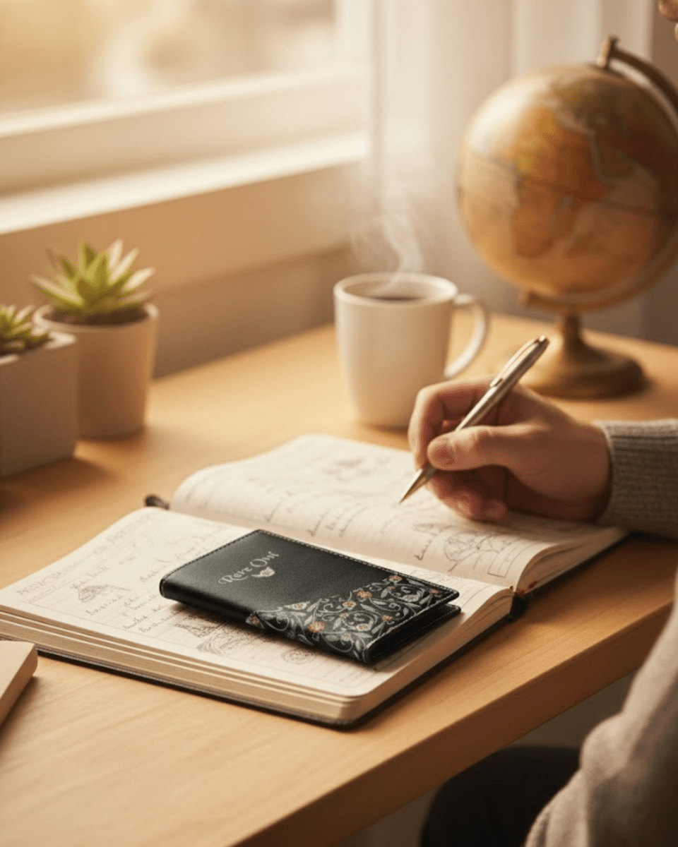 Leafy Serenity Customized Name Passport Cover - Rare Owl