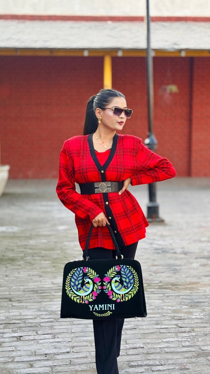 Majestic Peacock Customized Name Tote Bag for Women | Rare Minimal - Rare Owl