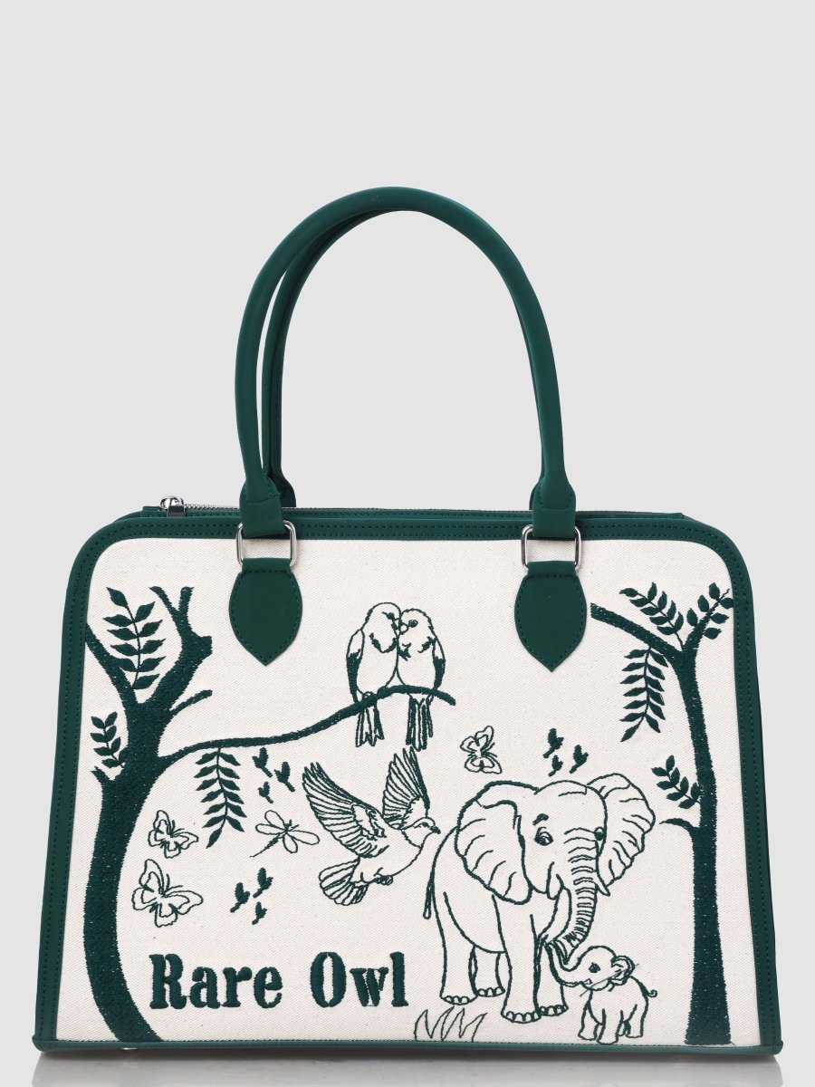 Nature’s Bond Customized Embroidery Tote Bag - Rare Owl