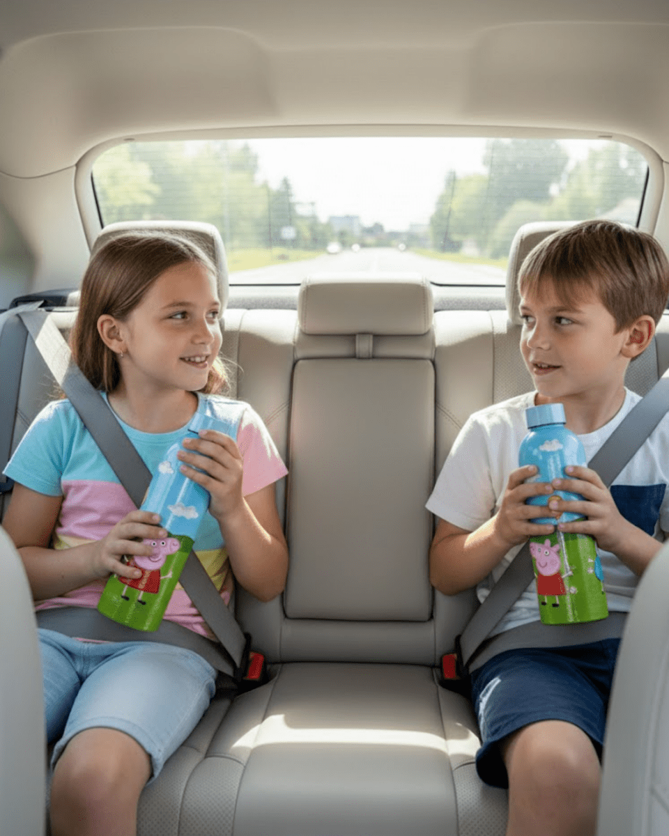 Peppa Pig Inspired Customized 3D Hand Painted Kids Bottle – 500ml - Rare Owl