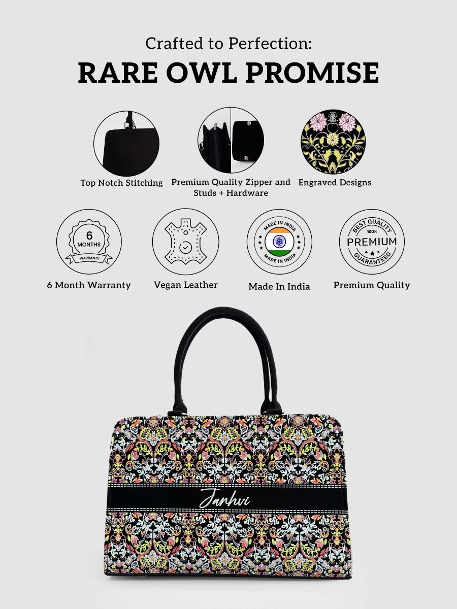 Regal Sultana Customized Name Tote Bag for Women | Rare Canvas - Rare Owl