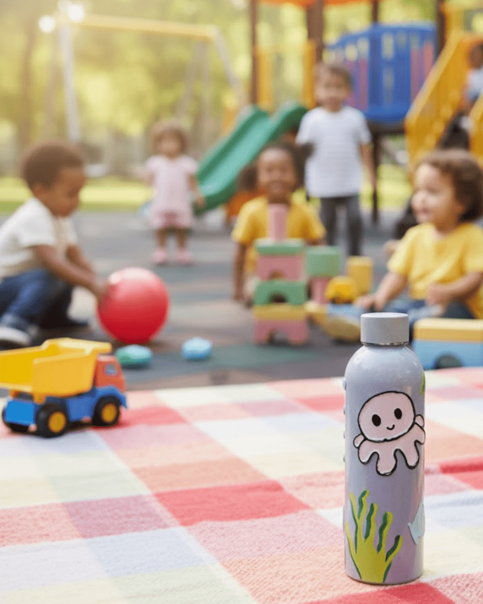 Sea Princess Inspired Customized 3D Hand Painted Kids Bottle – 500ml - Rare Owl