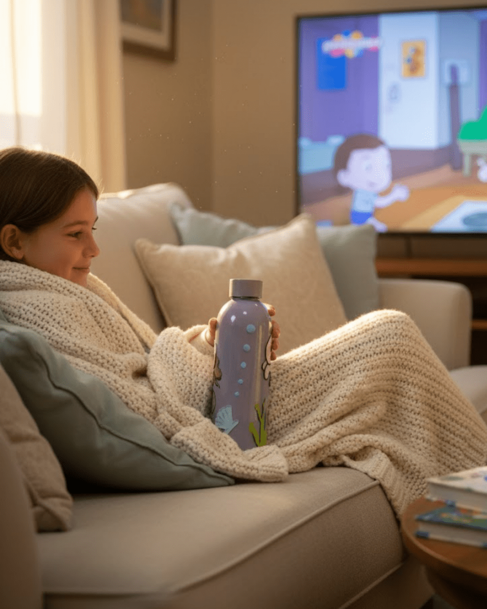 Sea Princess Inspired Customized 3D Hand Painted Kids Bottle – 500ml - Rare Owl