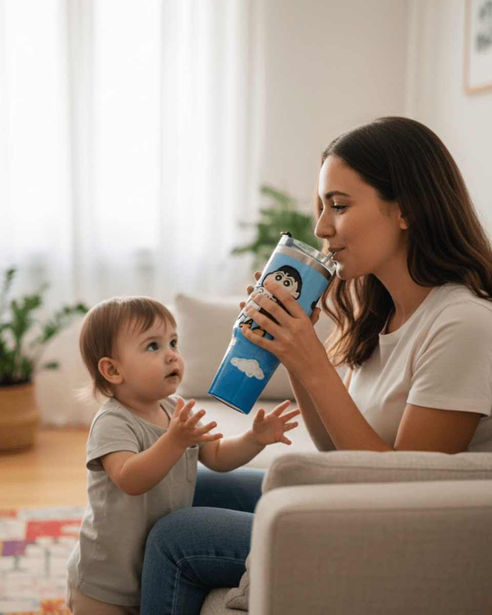 Shin - chan Joy 3D Hand Painted Customized Name Tumbler - Rare Owl