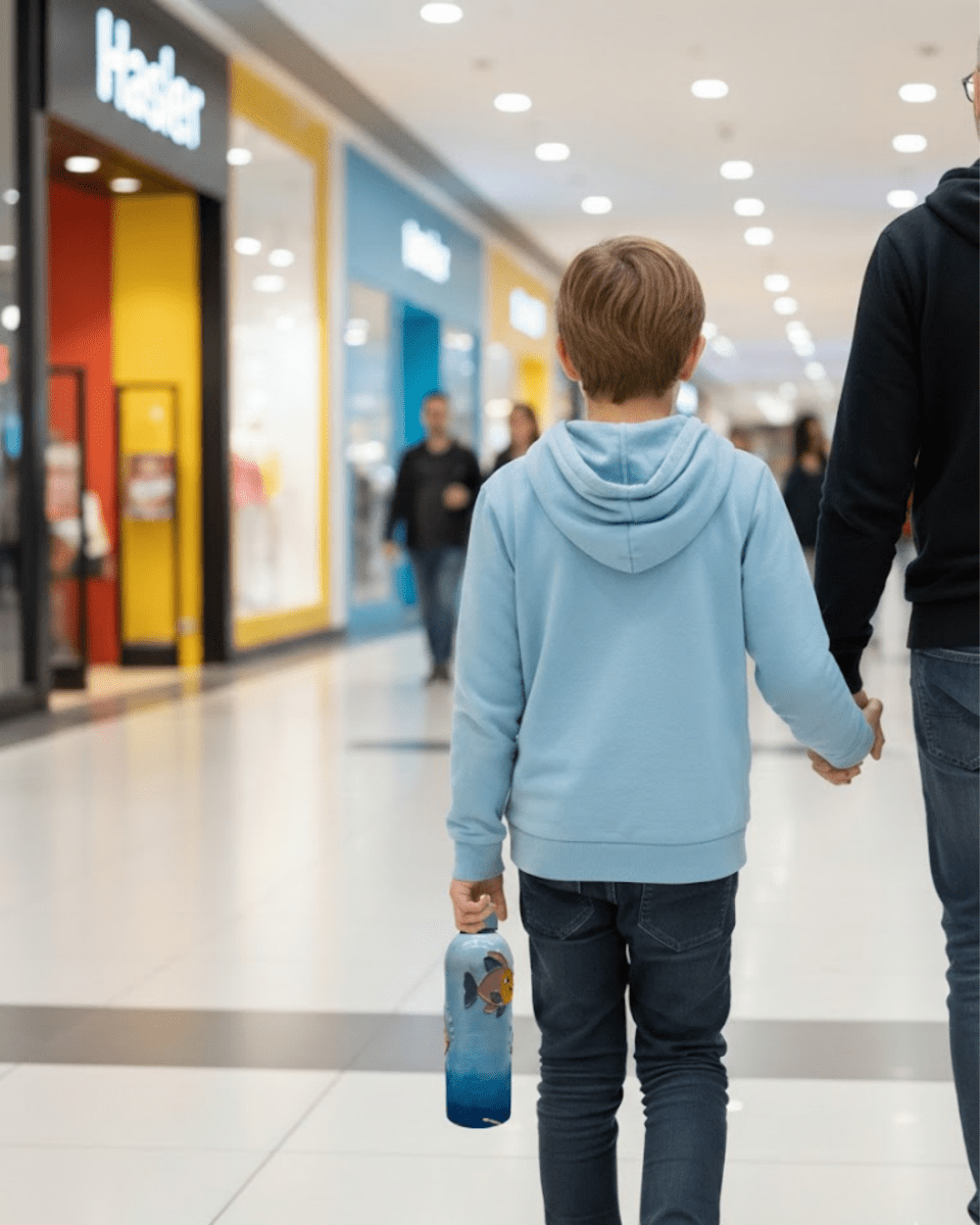 Splashy Fish Inspired Customized 3D Hand Painted Kids Bottle – 500ml - Rare Owl