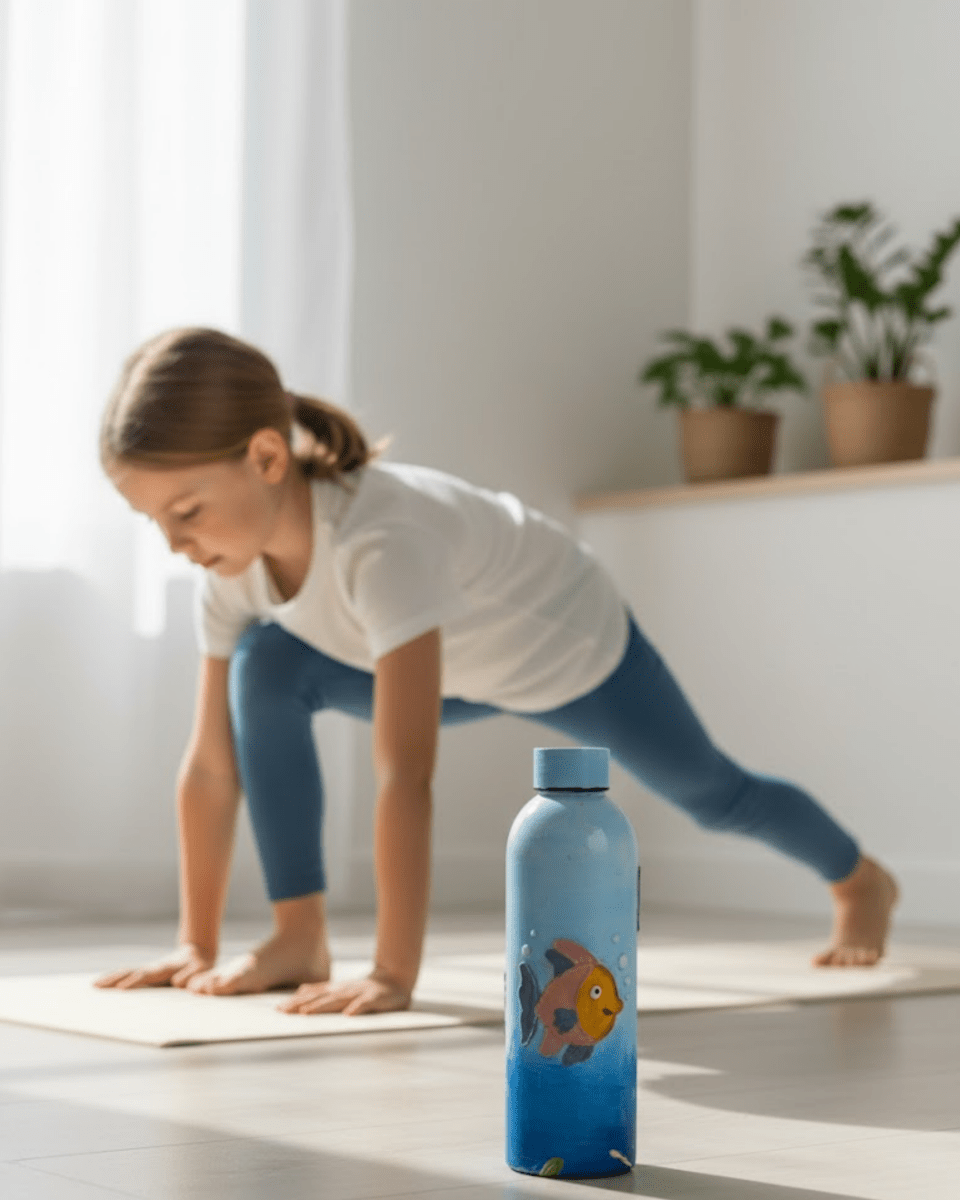 Splashy Fish Inspired Customized 3D Hand Painted Kids Bottle – 500ml - Rare Owl