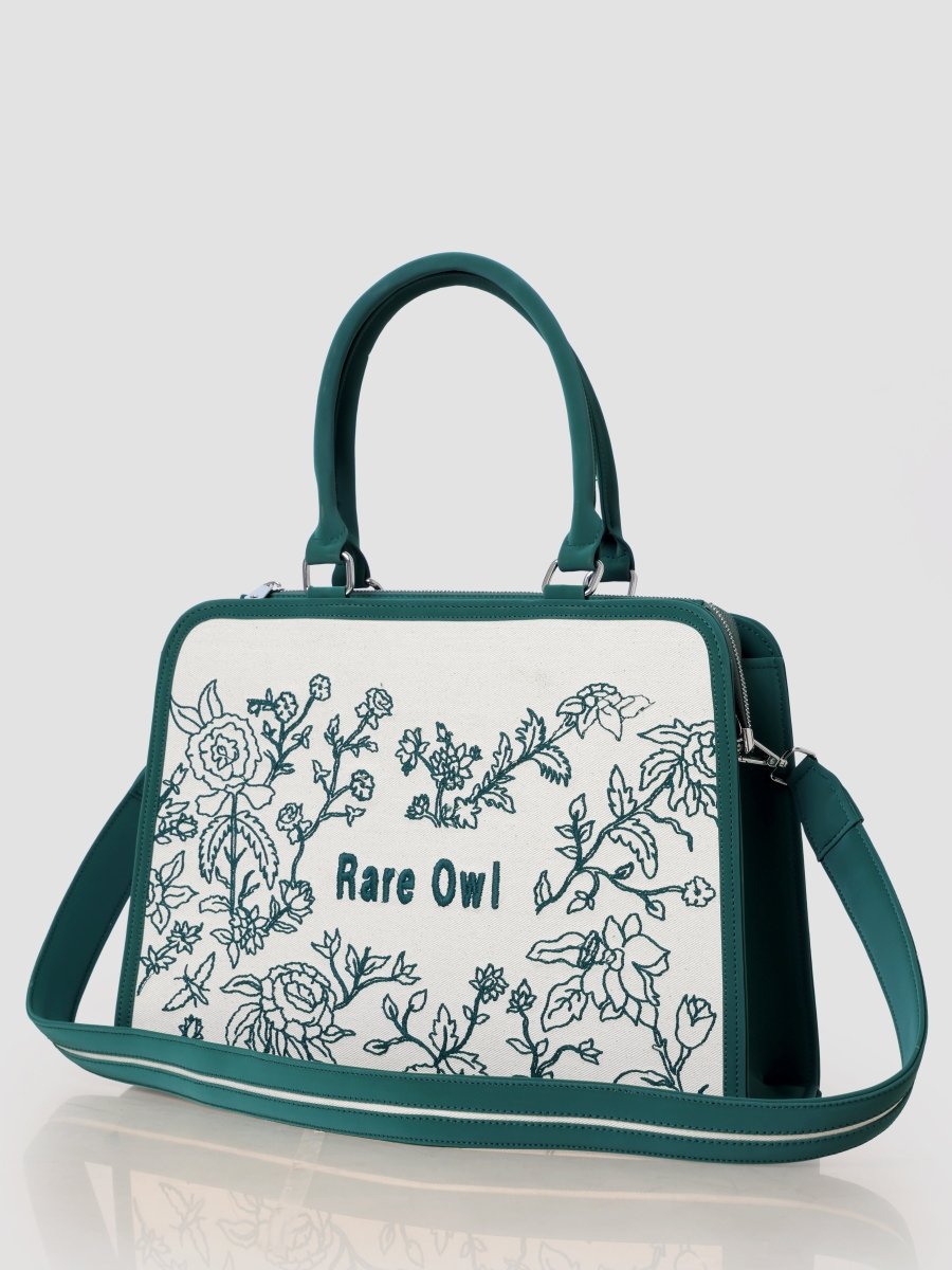 Verdant Grace Customized Embroidery Tote Bag - Rare Owl