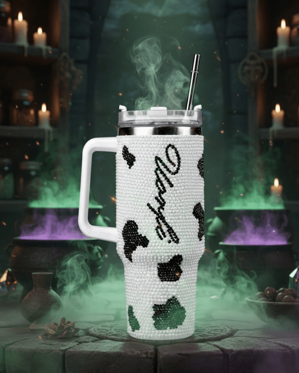 Wild Sip Handmade Rhinestone Customized Name Tumbler - Rare Owl